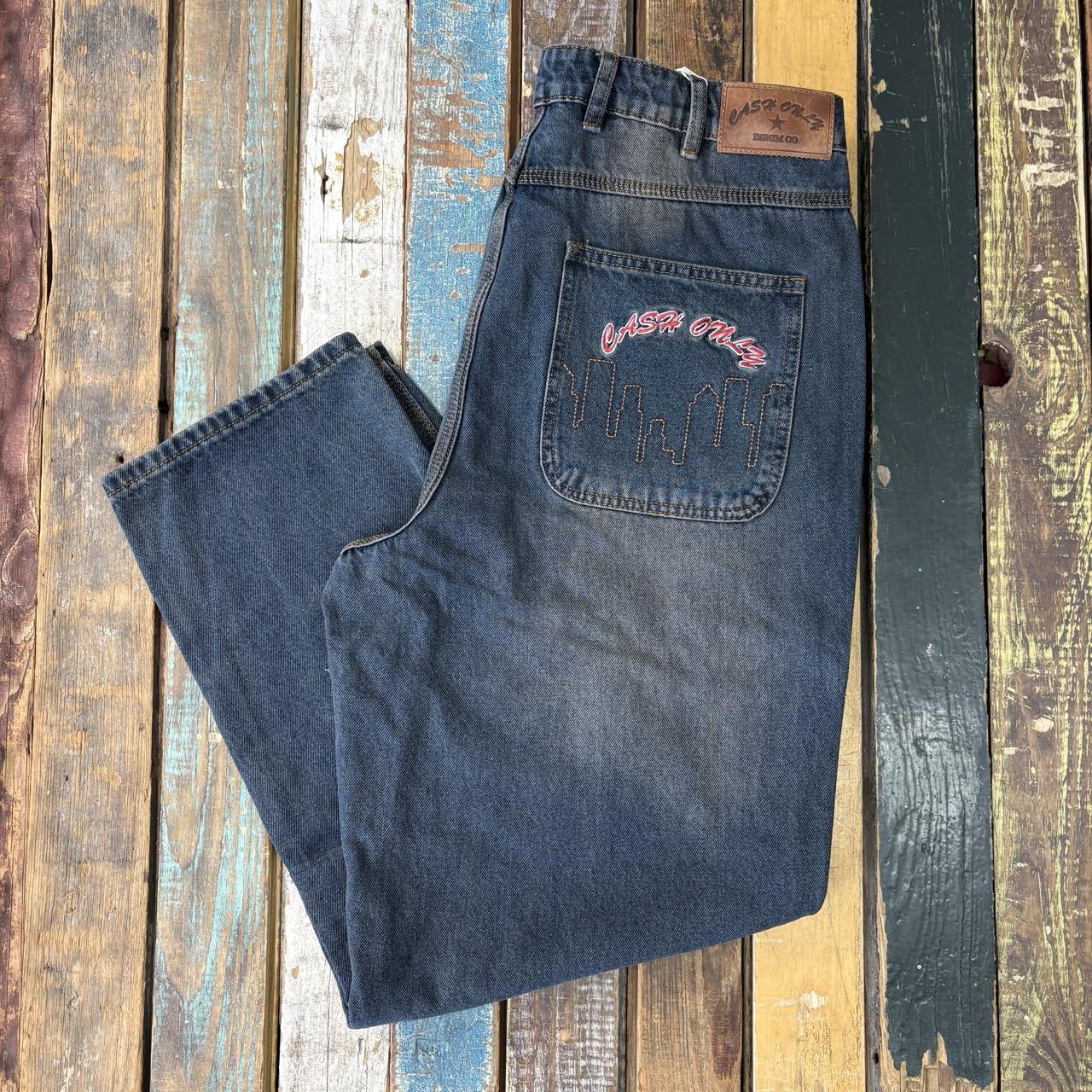 Cash Only Logo Baggy Denim Jeans