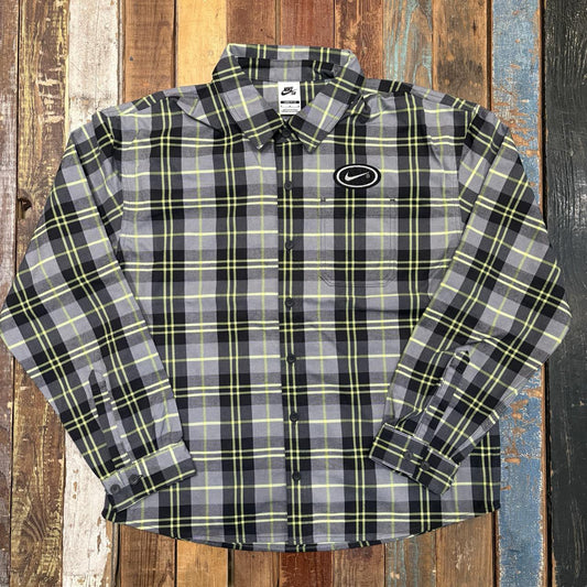 Nike SB Eric Koston Flannel Long Sleeve Button-Up (Dark Grey)