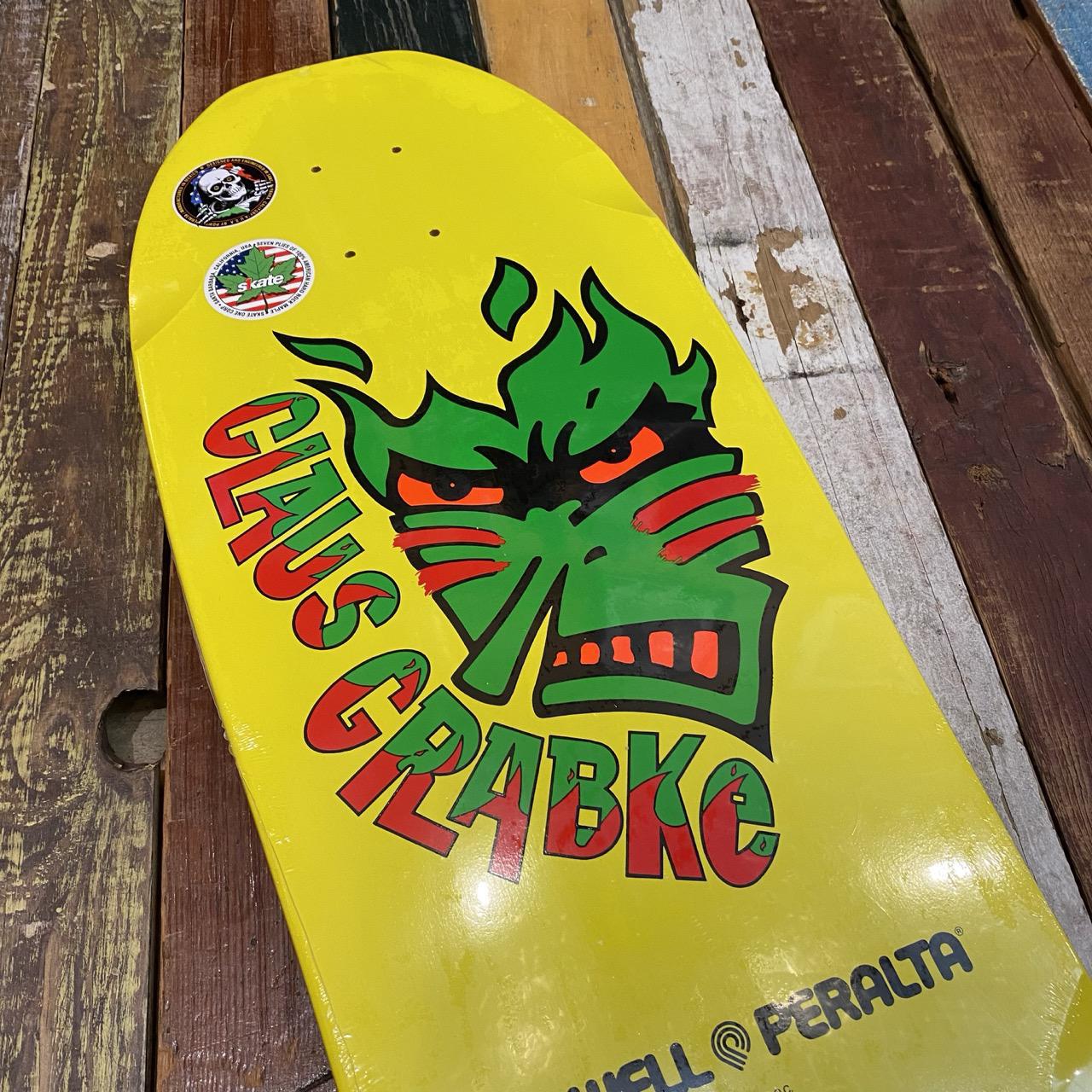 Powell Peralta Claus Grabke Skateboard Deck Yellow 10.25"