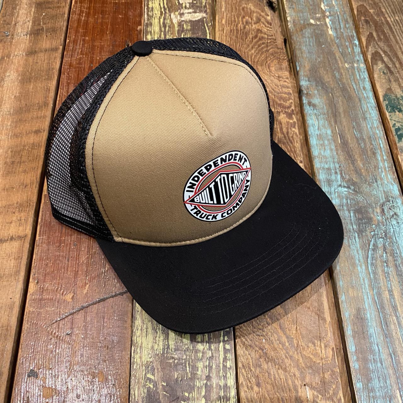 Independent "Built To Grind" Summit Printed Mesh Trucker Hat (Saddle/Black)