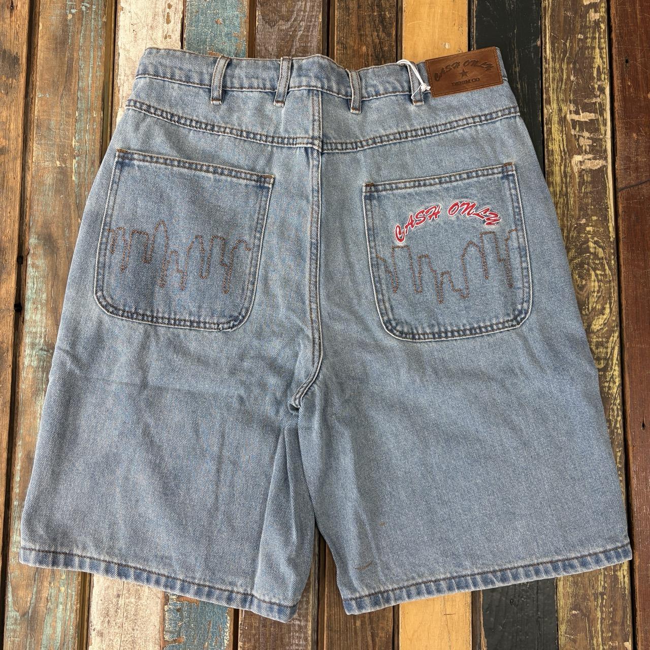 Cash Only Logo Baggy Denim Shorts