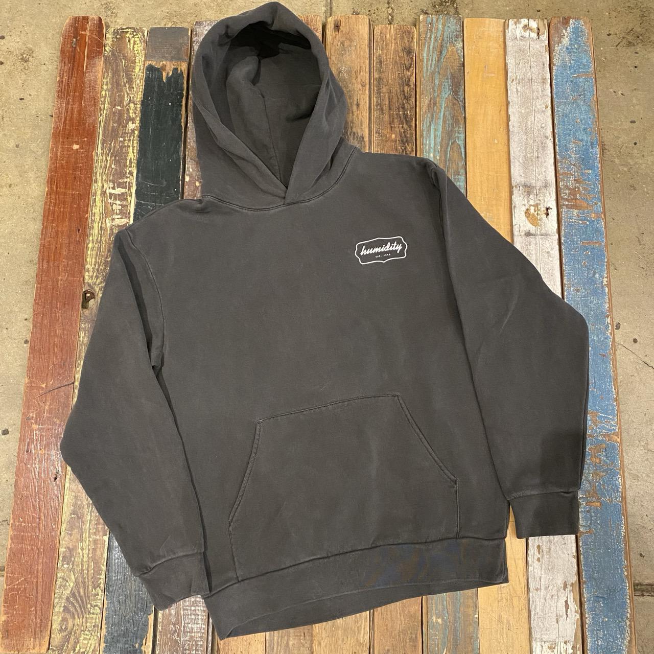 Premium Badge Hoodie (Washed Black)