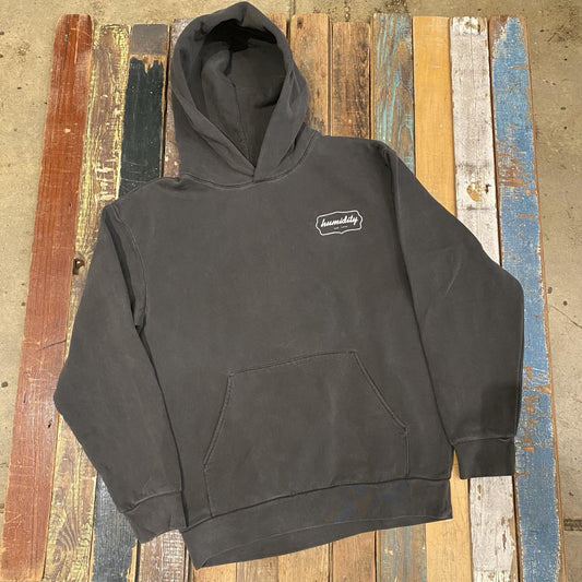 Premium Badge Hoodie (Washed Black)