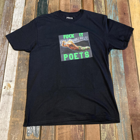 "FUCK IT" T-Shirt Flocked Black