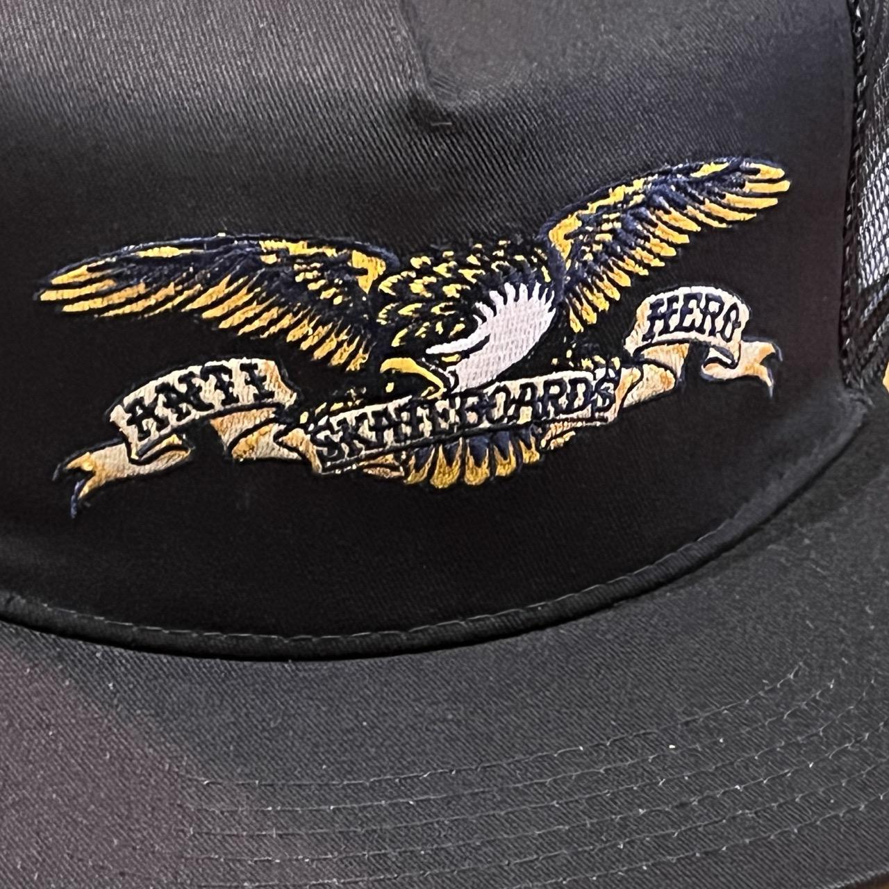 Anti-Hero Embroidered Eagle Trucker Black