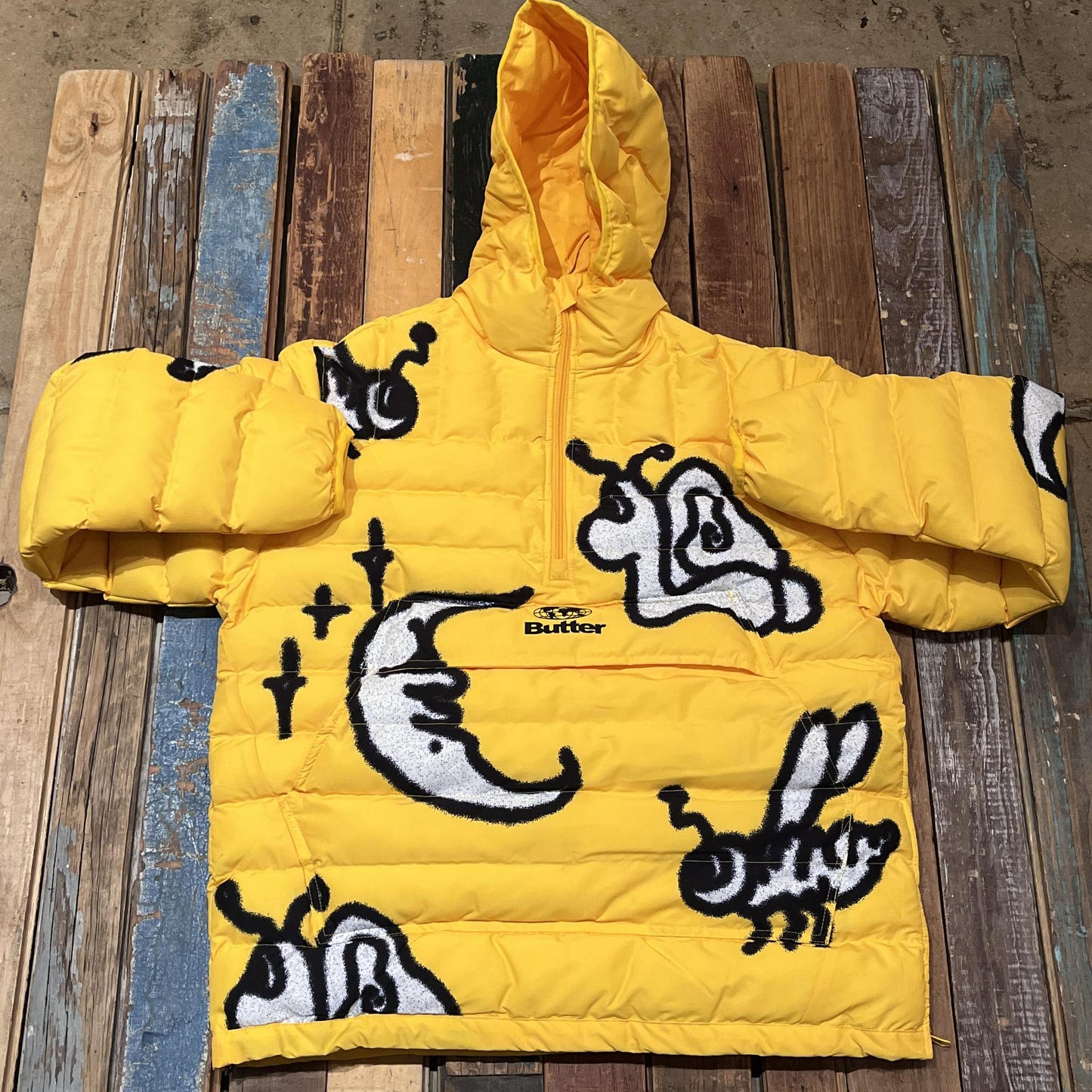 Critter Puffer Anorak Jacket Yellow