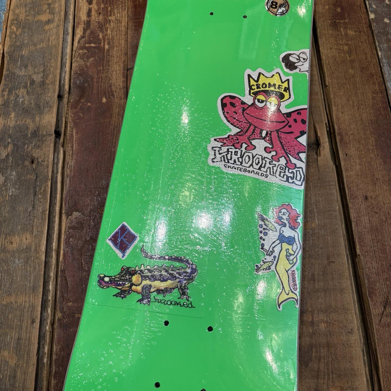 Krooked Skateboards CROMER NEON STICKERS 8.25" Deck