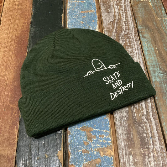 Gonz SAD Fold Beanie - Forest Green