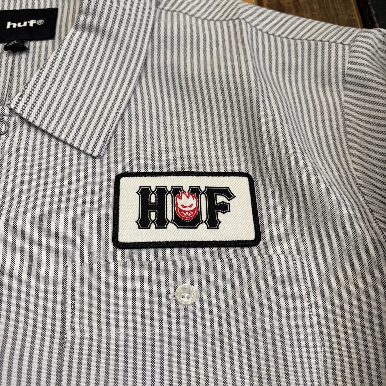 HUF X SPITFIRE Union Work Shirt - (BLACK/WHITE)