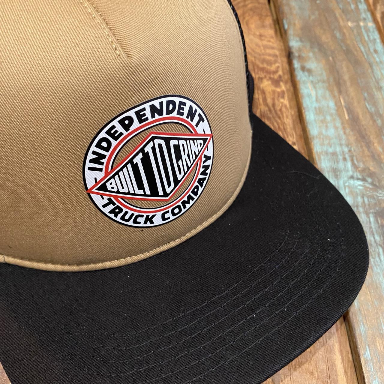 Independent "Built To Grind" Summit Printed Mesh Trucker Hat (Saddle/Black)
