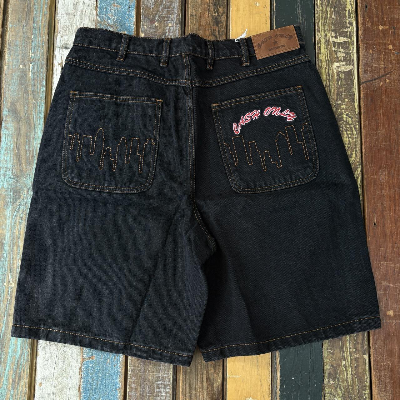 Cash Only Logo Baggy Denim Shorts