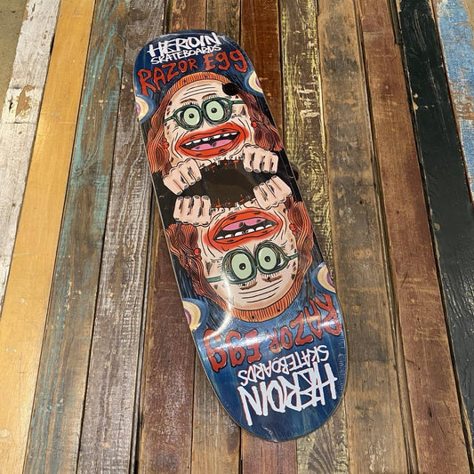 Heroin Skateboards Auntie Razoregg Deck 9.75"