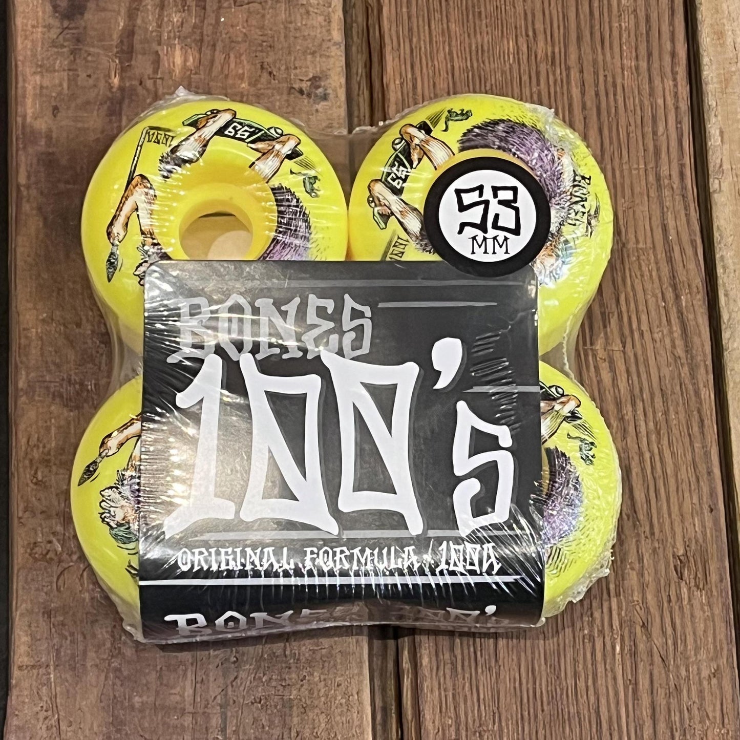 BONES NEONderthal 53 V4 WIDE ORIGINAL FORMULA YELLOW 4PK