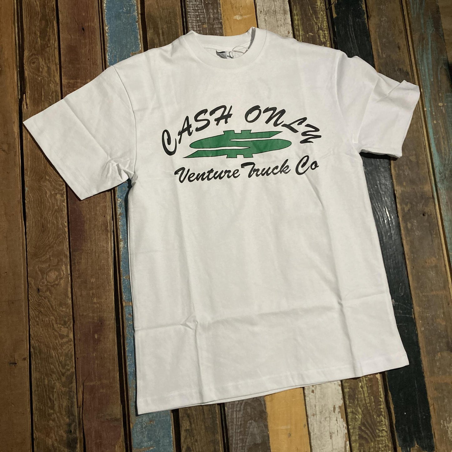 Cash Only X Venture Dollar Sign Tee White
