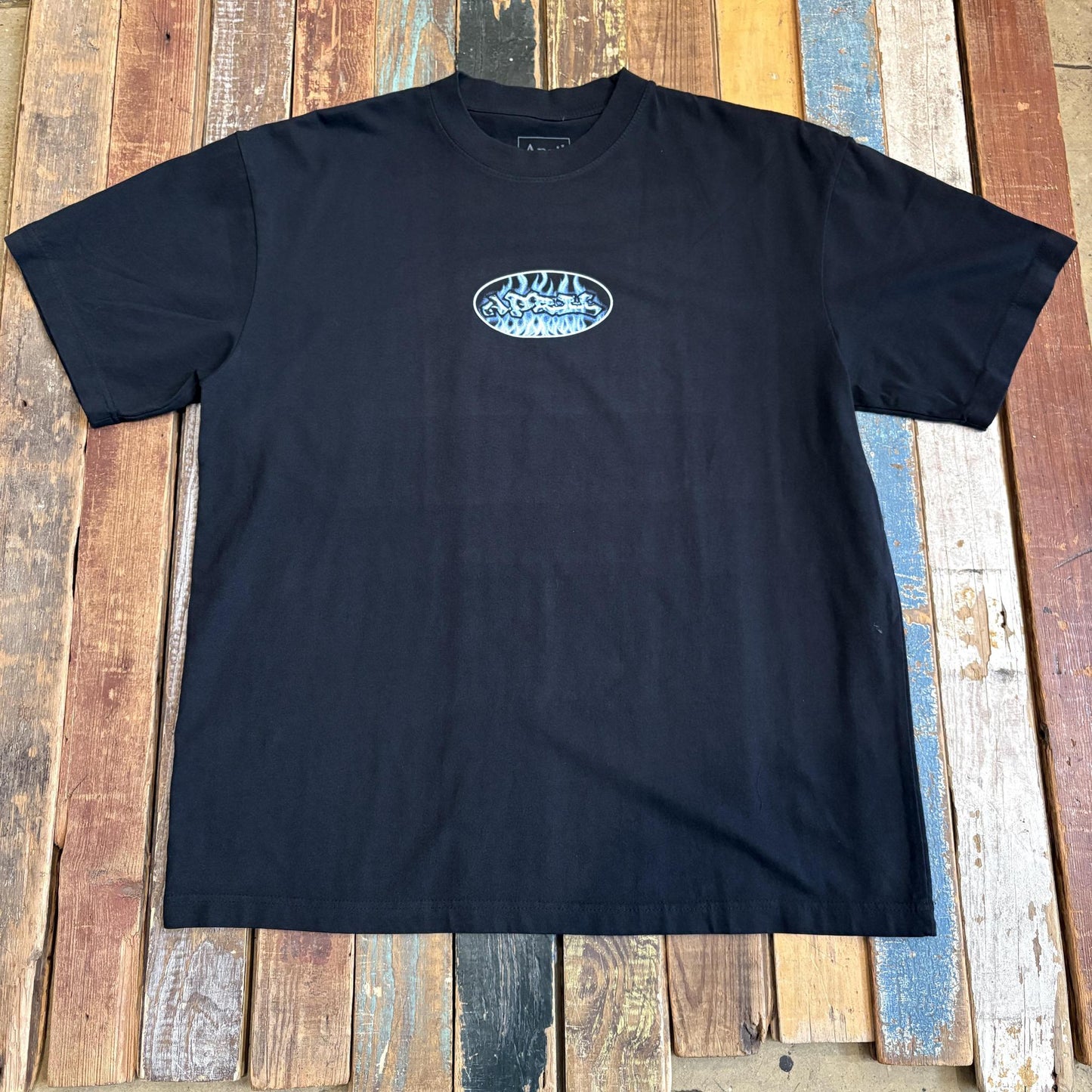 April CLEAR FLAMES Tee - BLACK