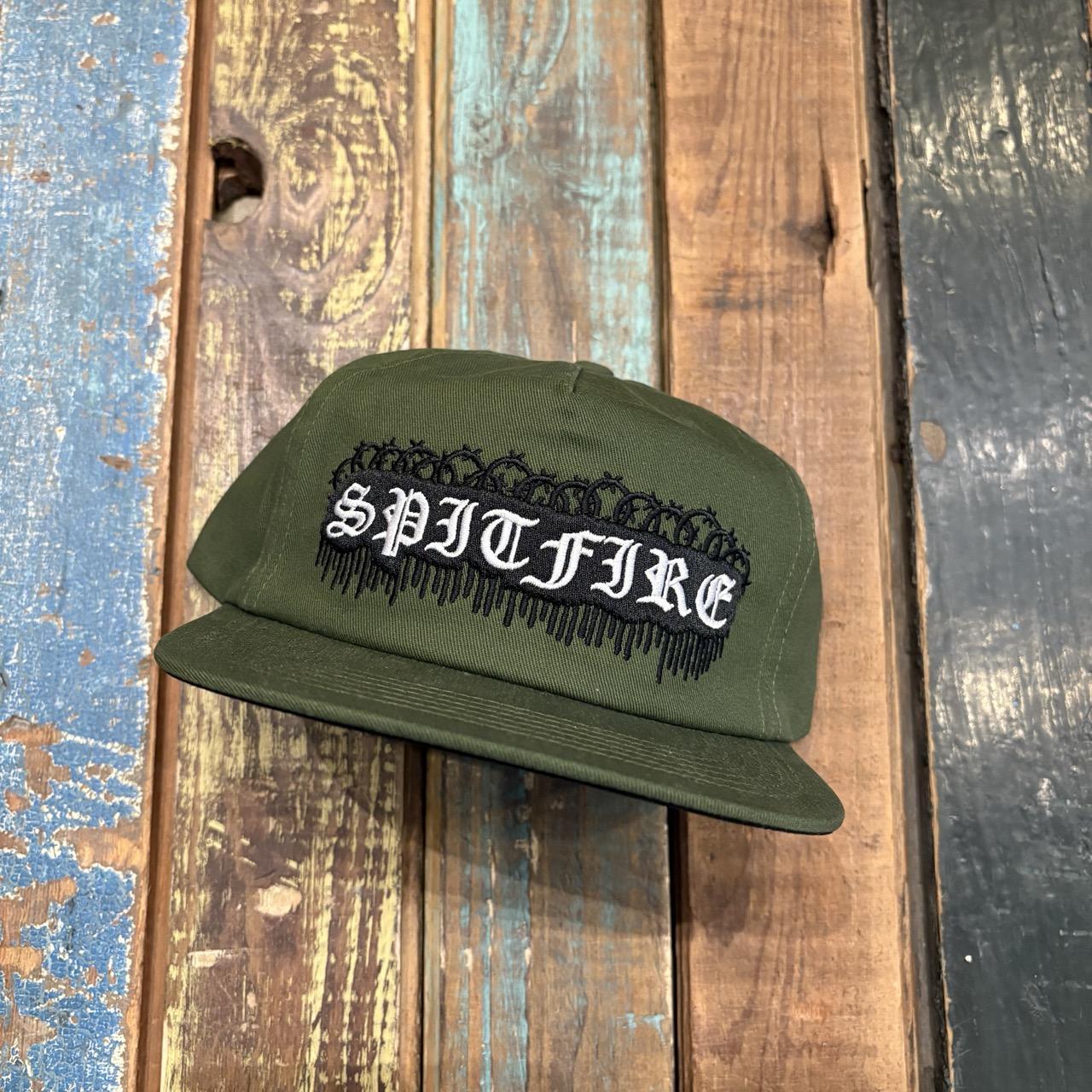 Spitfire Adjustable OLD E BARBED Snapback Hat (OLIVE)