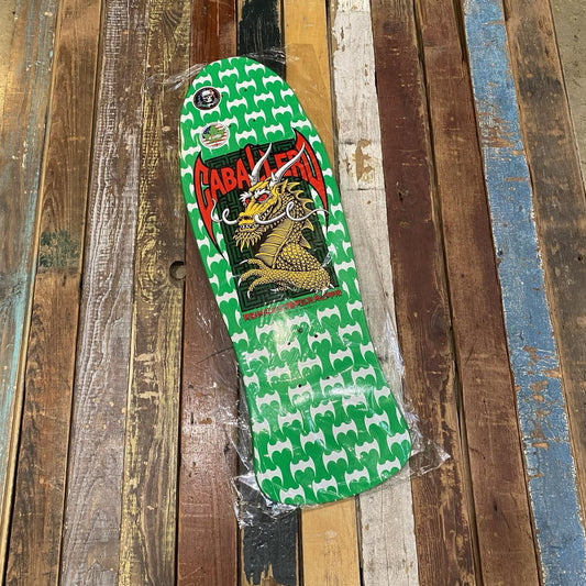 Powell Peralta Steve Caballero Street Reissue Skateboard Deck Green/White - 9.625