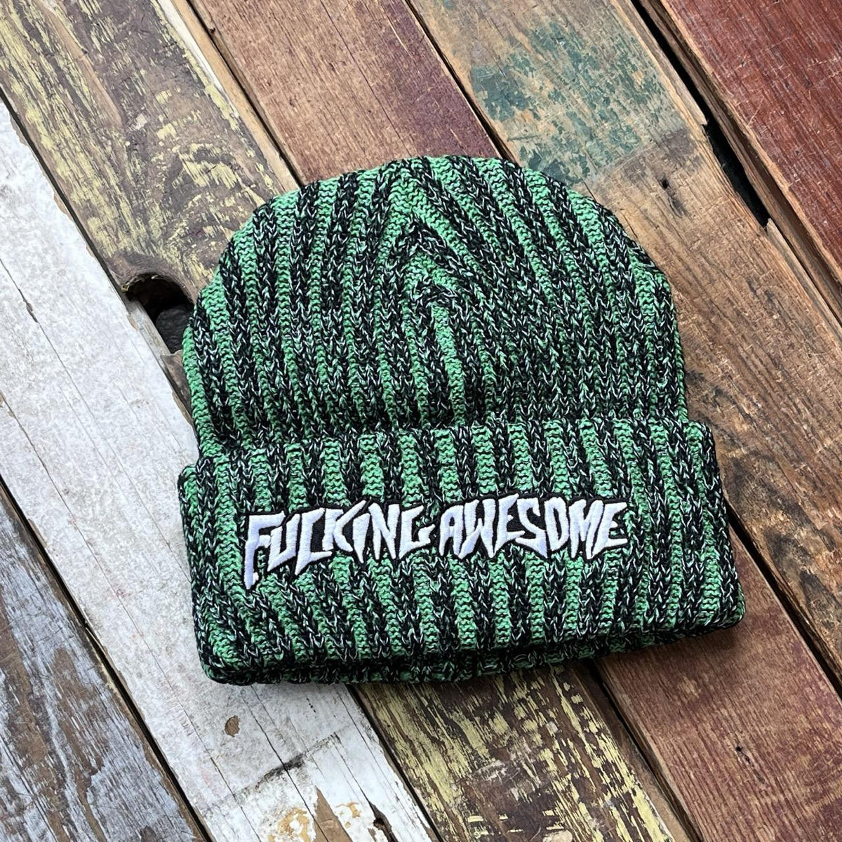 Fucking Awesome Reflective Stripe Beanie