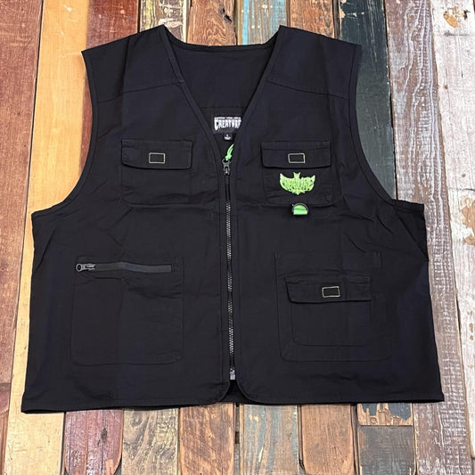 Independent Gravette Cut And Tie Vest Utility Top Black