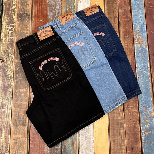 Cash Only Logo Denim Shorts