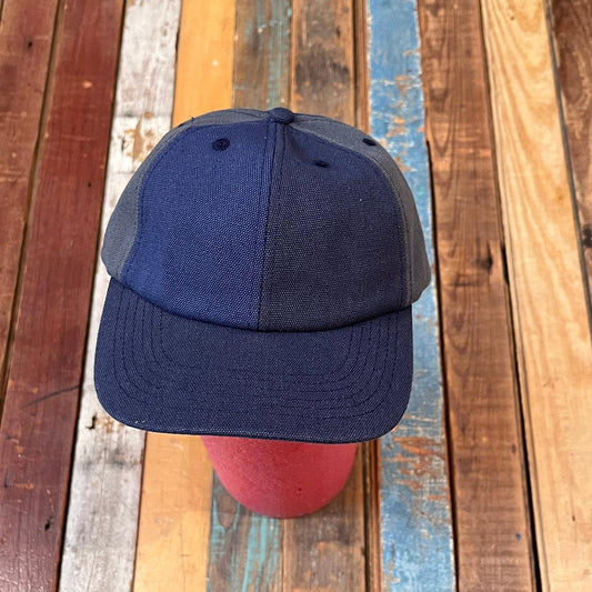 Canvas Patchwork 6 Panel Cap Washed Navy