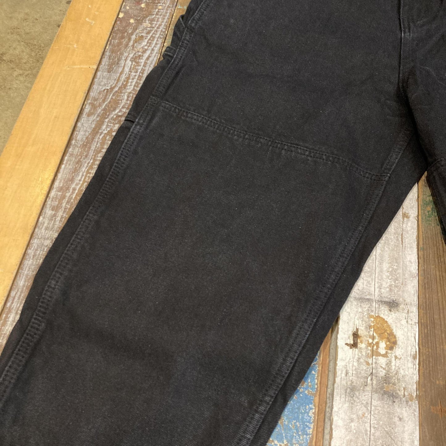 Santosuosso Double Knee Denim Jeans (Washed Black)