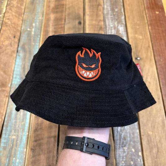 Spitfire Bighead Fill Black Corduroy Bucket Hat