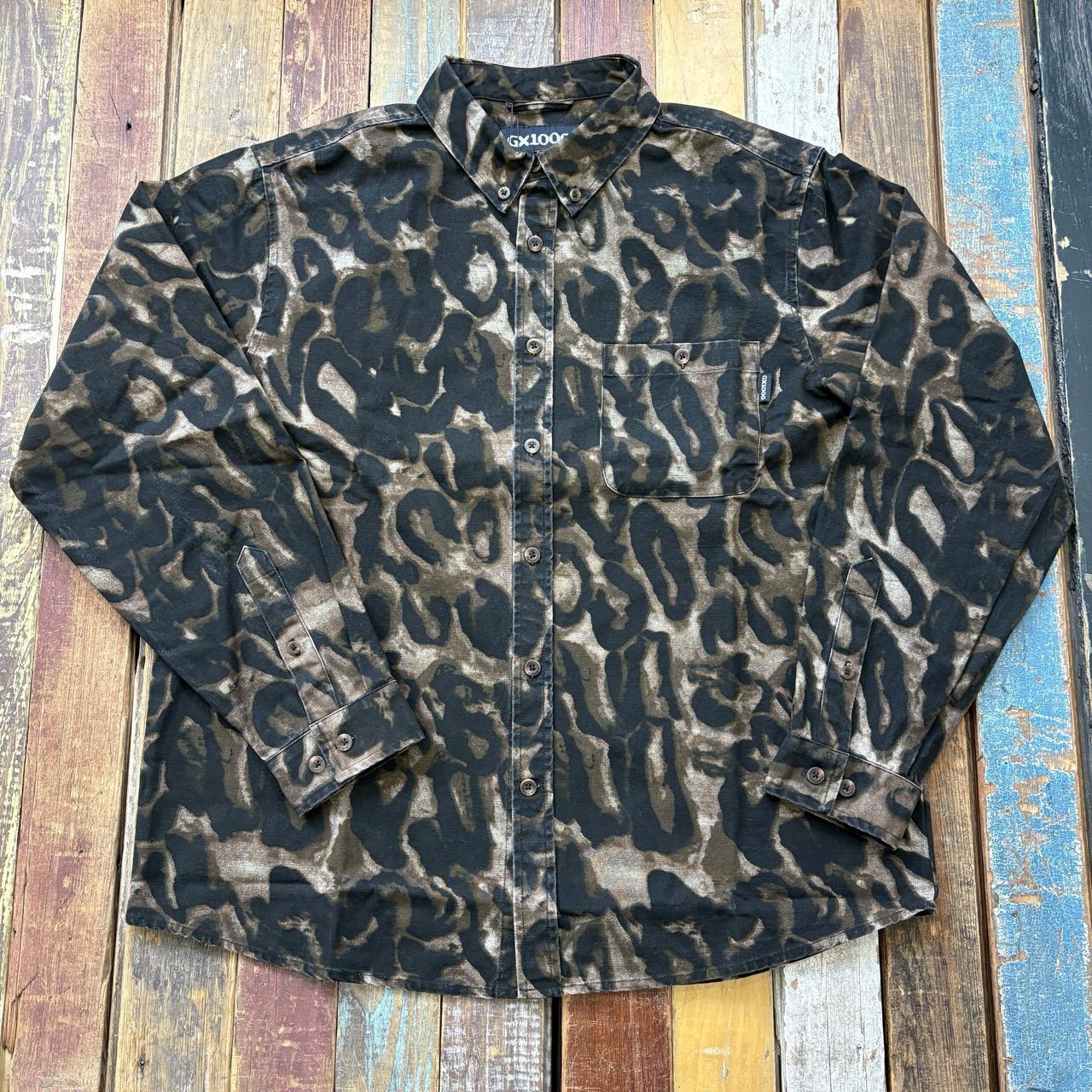 GX1000 Long Sleeve Button Down (Brown Leopard Camo)