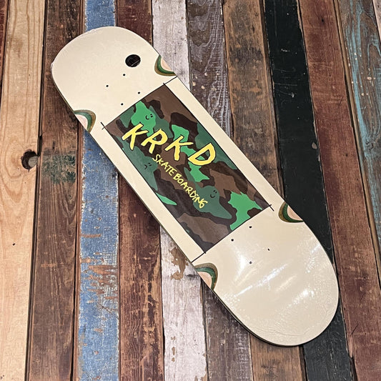 Krooked Kamo White 8.5" Deck