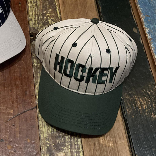 Hockey Pinstriped Cream Hat