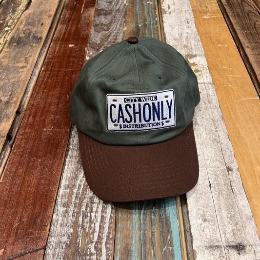 Cash Only License Plate 6 Panel Cap