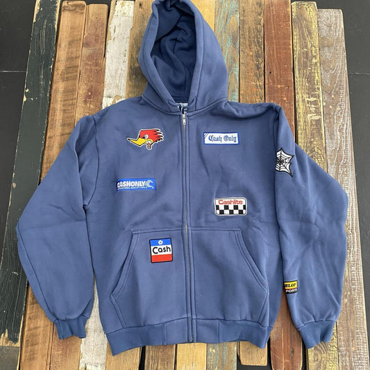 Service Zip-Thru Hood (Navy/Washed Stone)