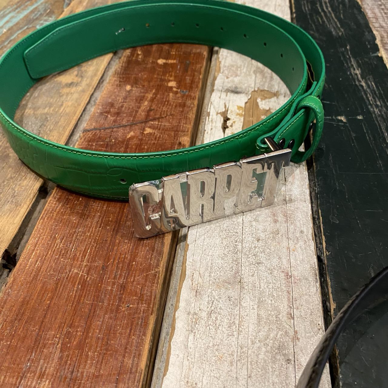 Carpet Crocskin Leather Belt