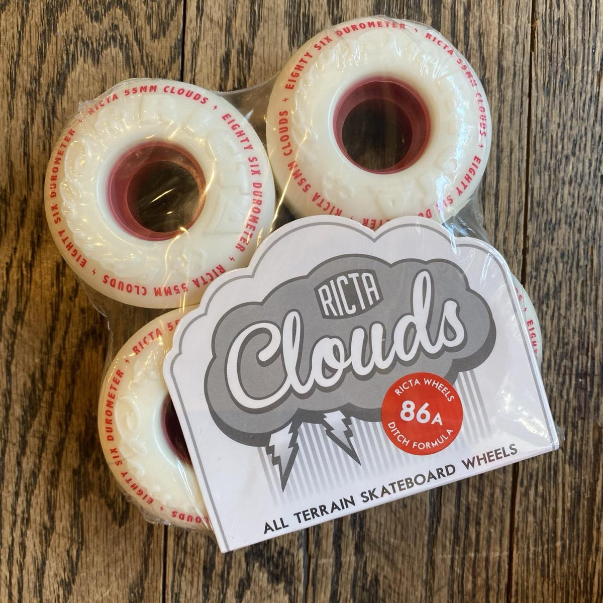 Ricta Wheels - 55mm Clouds Red 86a