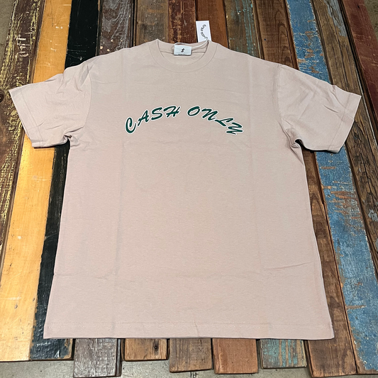 Cash Only Logo Tee Sand