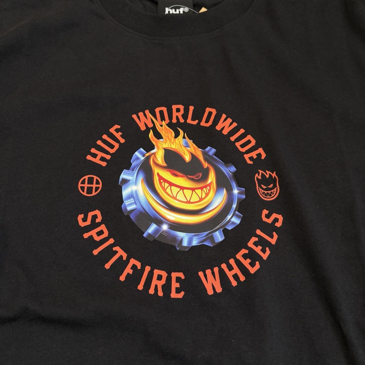 HUF X SPITFIRE Chrome Head Longsleeve Tee - (BLACK)