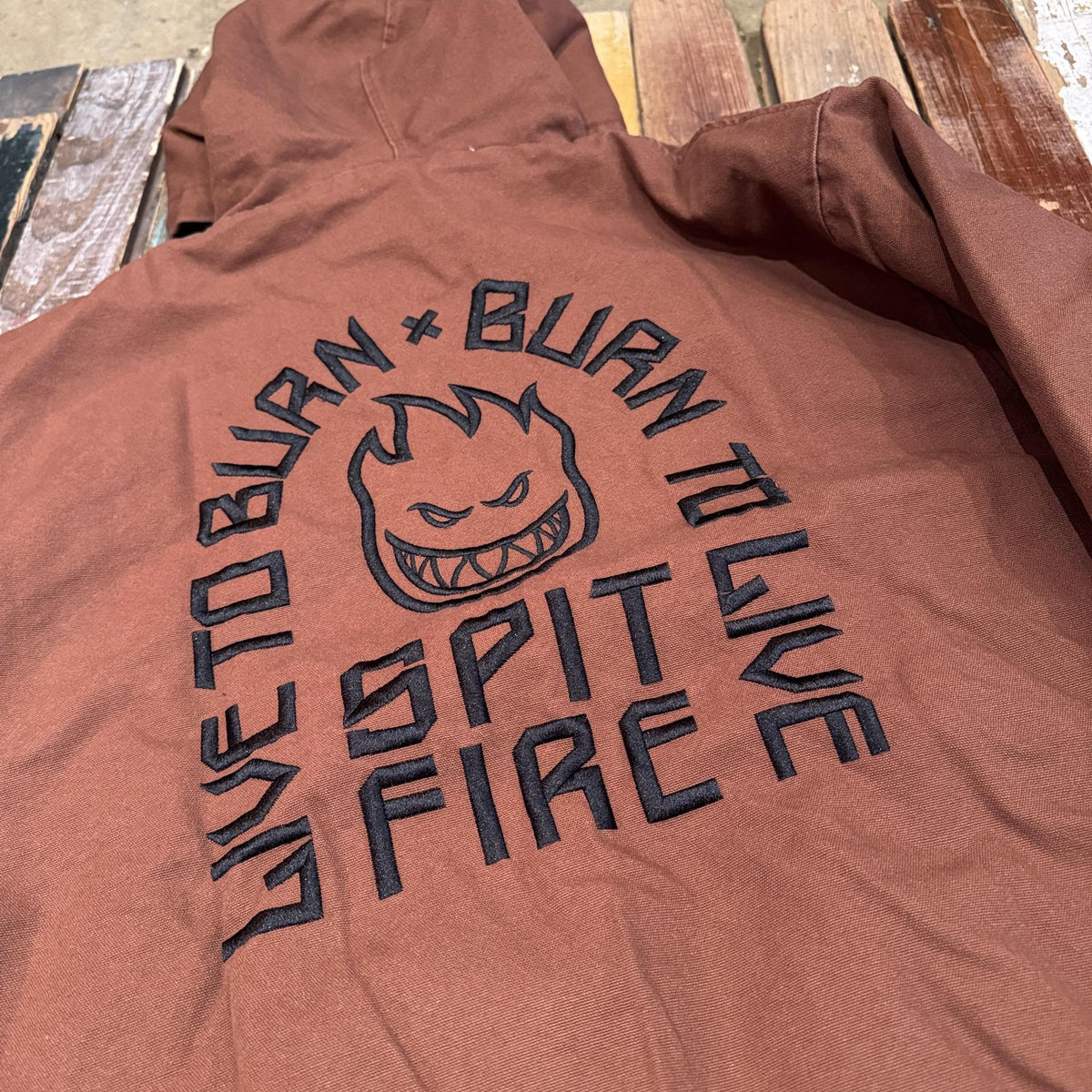 Spitfire Embroidered Arch Jacket (Dark Brown)