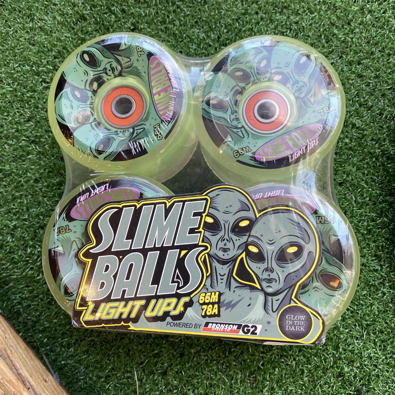 66mm Friends of Planet 9 Light Ups OG Slime GITD 78a Slime Balls Wheels