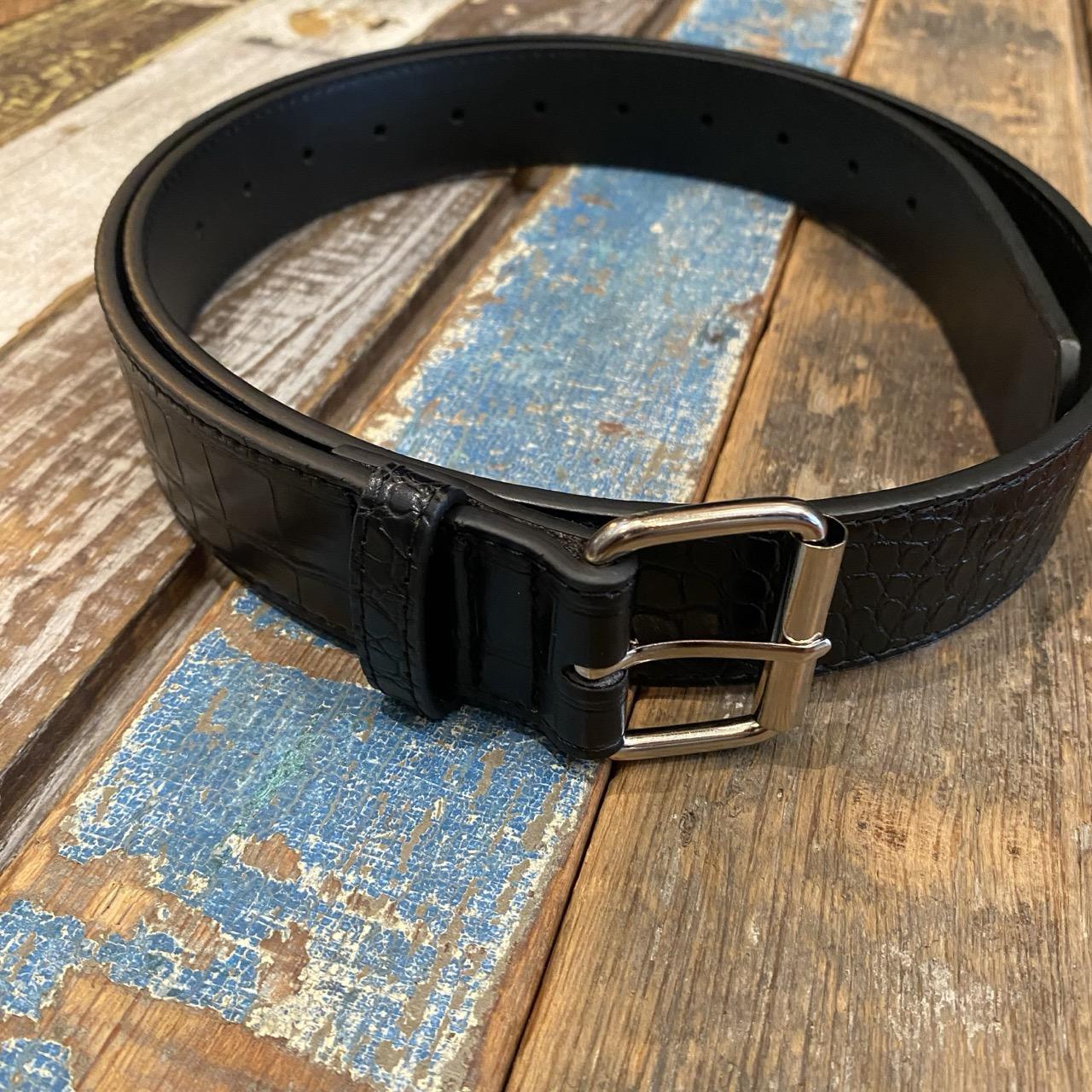 Loosey Black Croc Large Belt