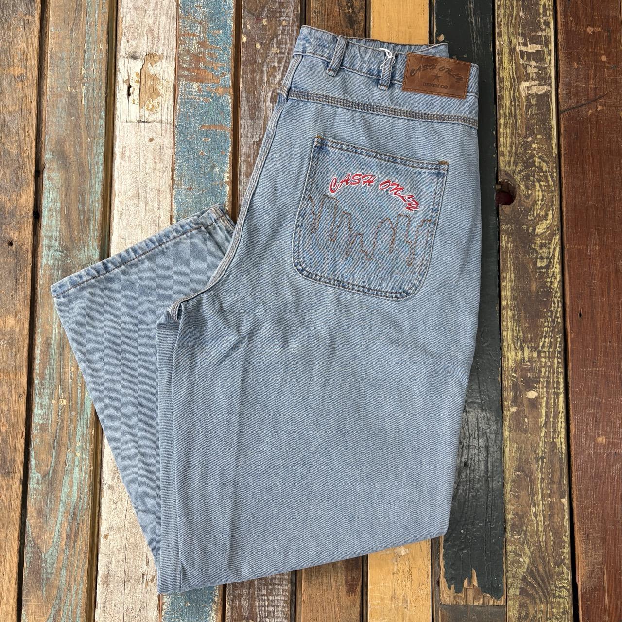 Cash Only Logo Baggy Denim Jeans