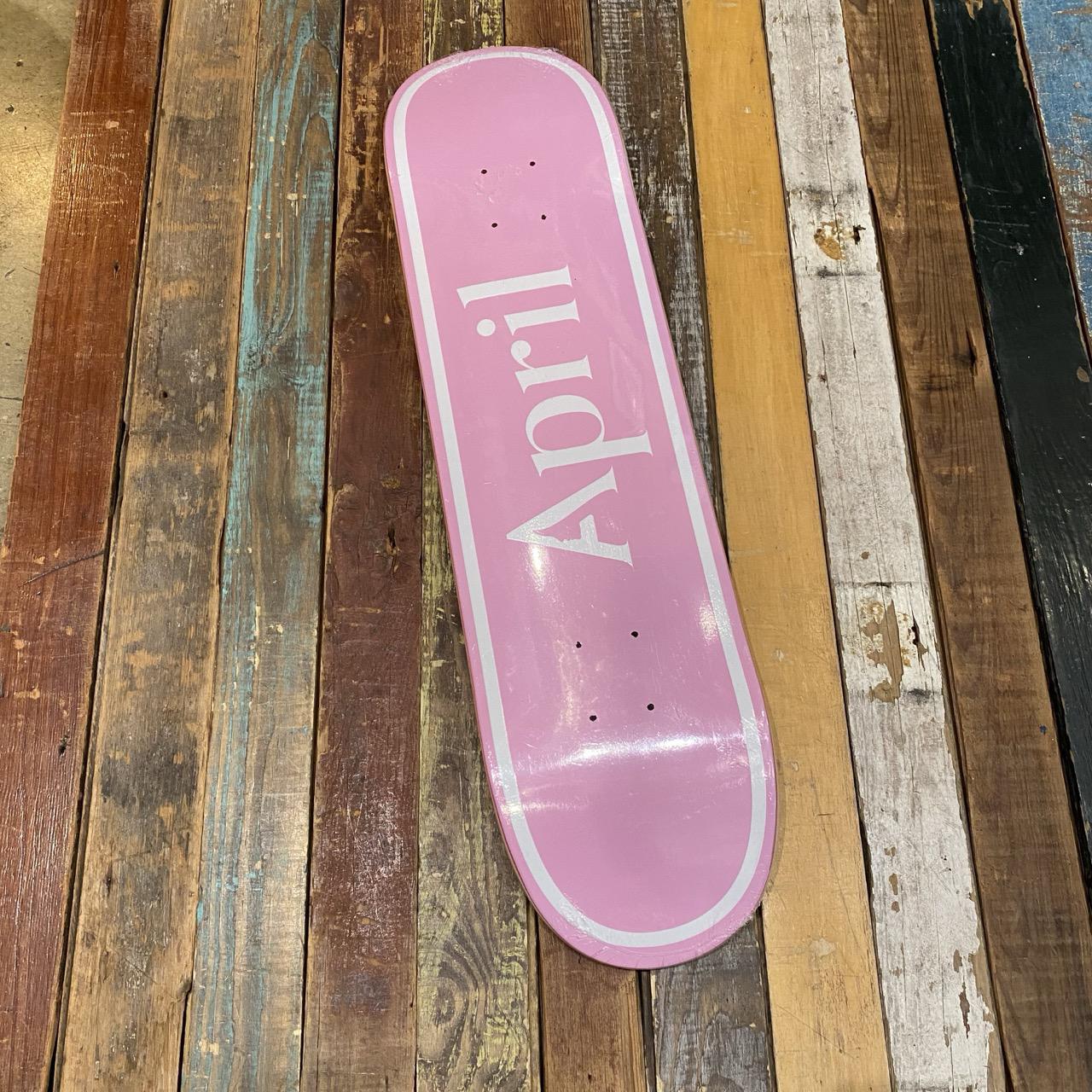 April OG LOGO - WHITE PINK 8.0"