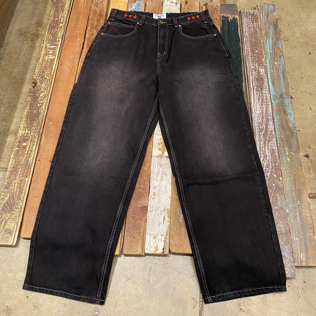 Stars Denim Jeans (Washed Black)