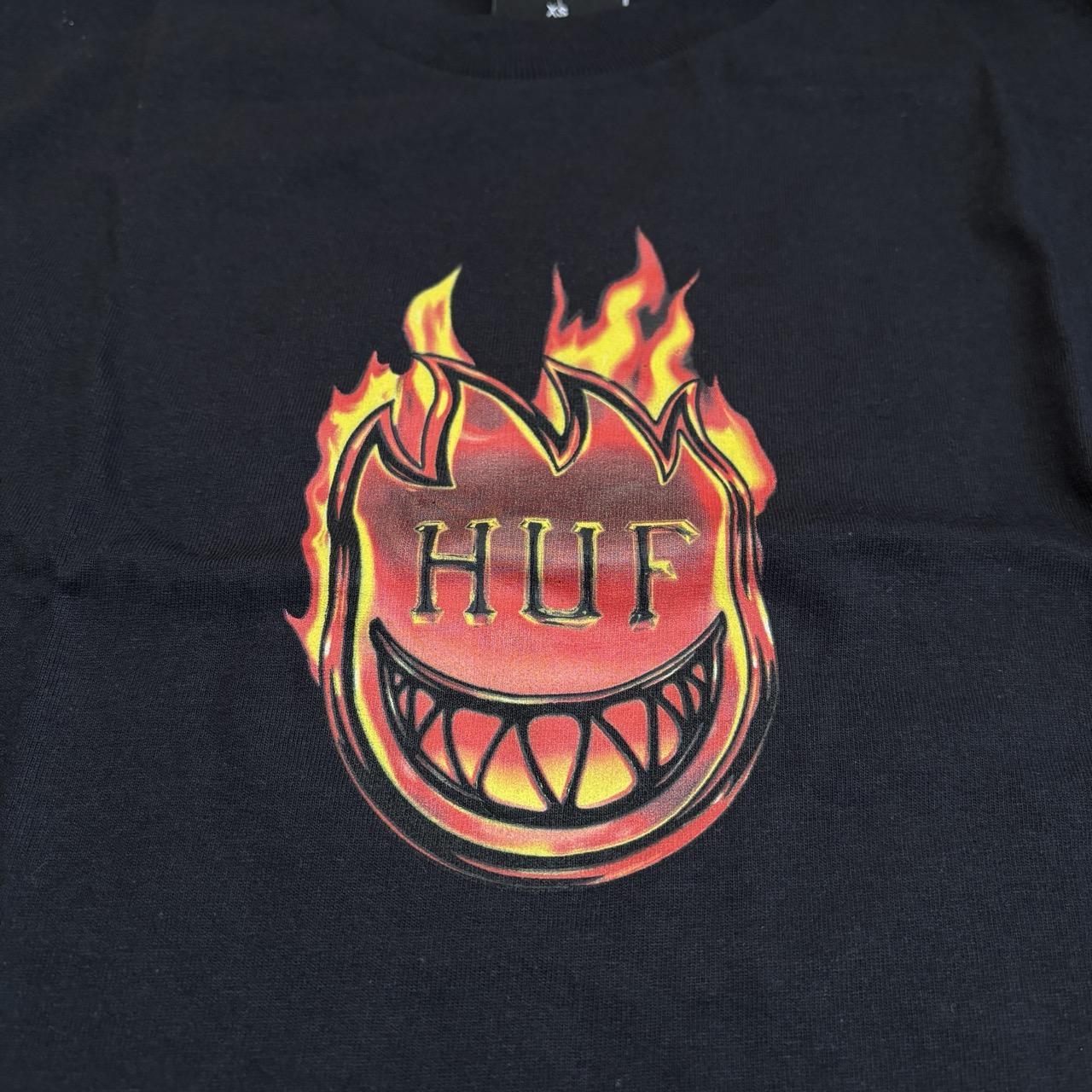 HUF X SPITFIRE Flame Galaxies Tee - (BLACK)