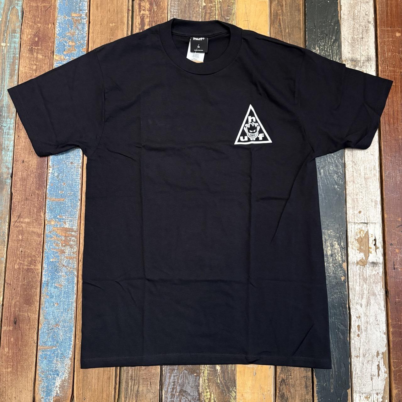 HUF X SPITFIRE Sticker Tee - (BLACK)