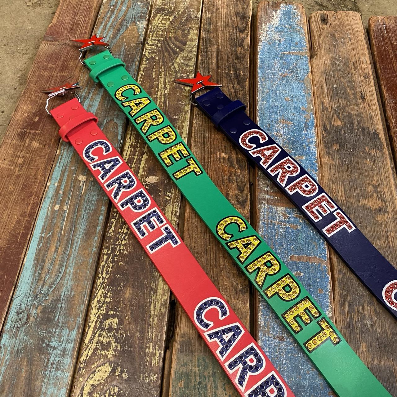 Varsity Rhinestone Leather Belt