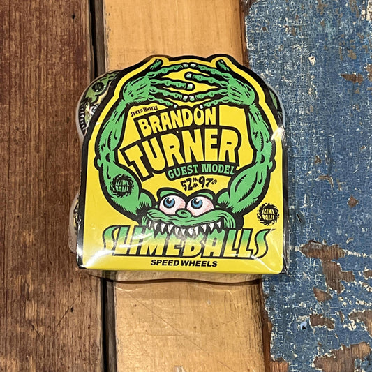 52mm Brandon Turner Guest Chubbies White 97a Slime Balls Wheels