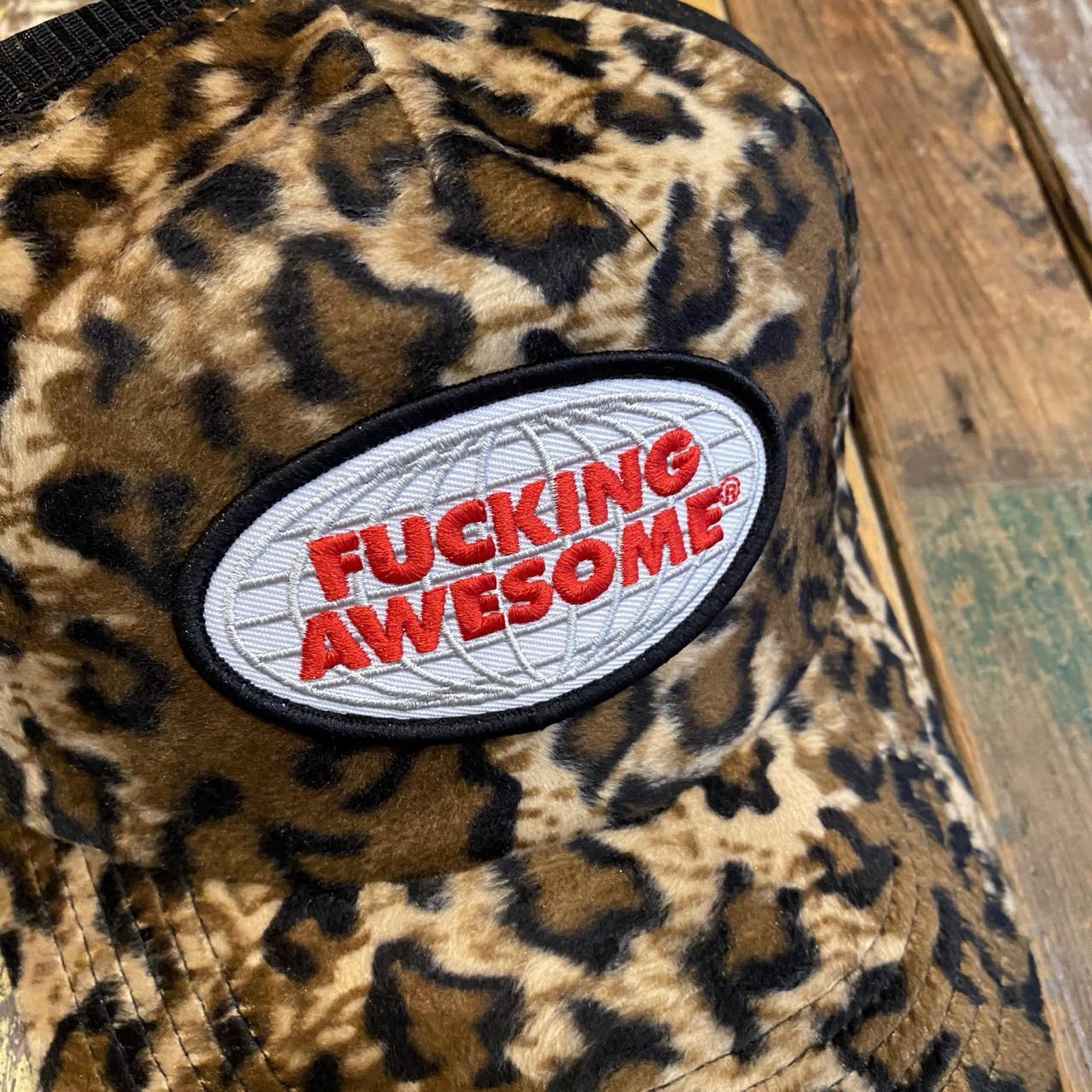 Fucking Awesome Patch Logo Leopard Trucker Hat