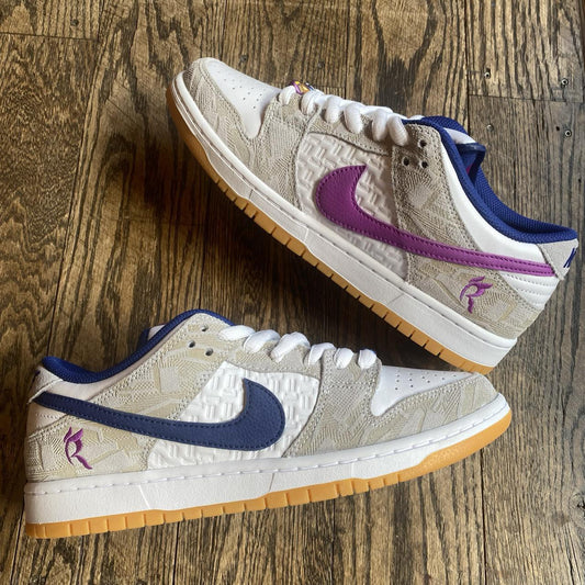 Nike SB Dunk Low Rayssa Leal (Pure Platinum/Deep Royal Blue/Vivid Purple)