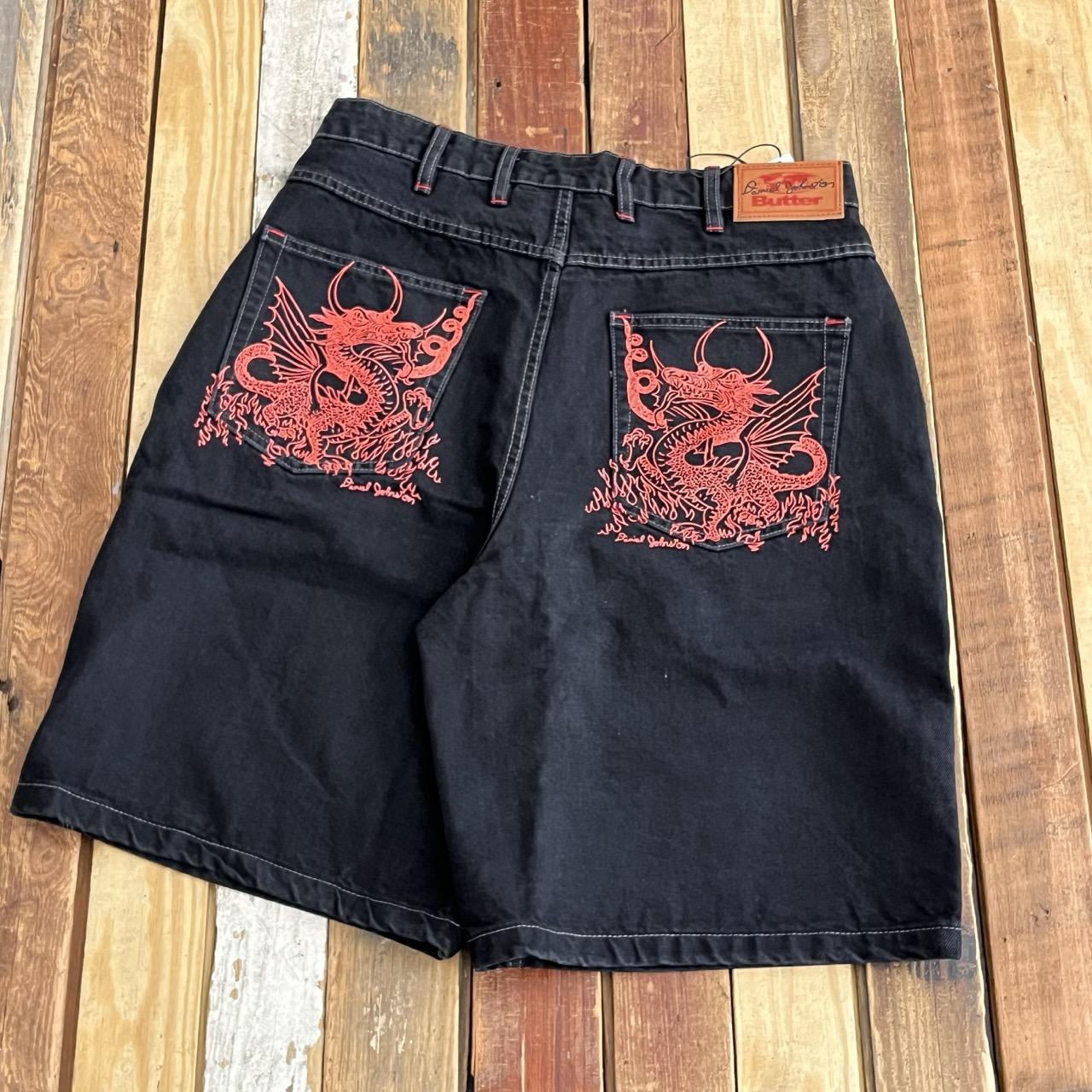 Dragon Denim Shorts