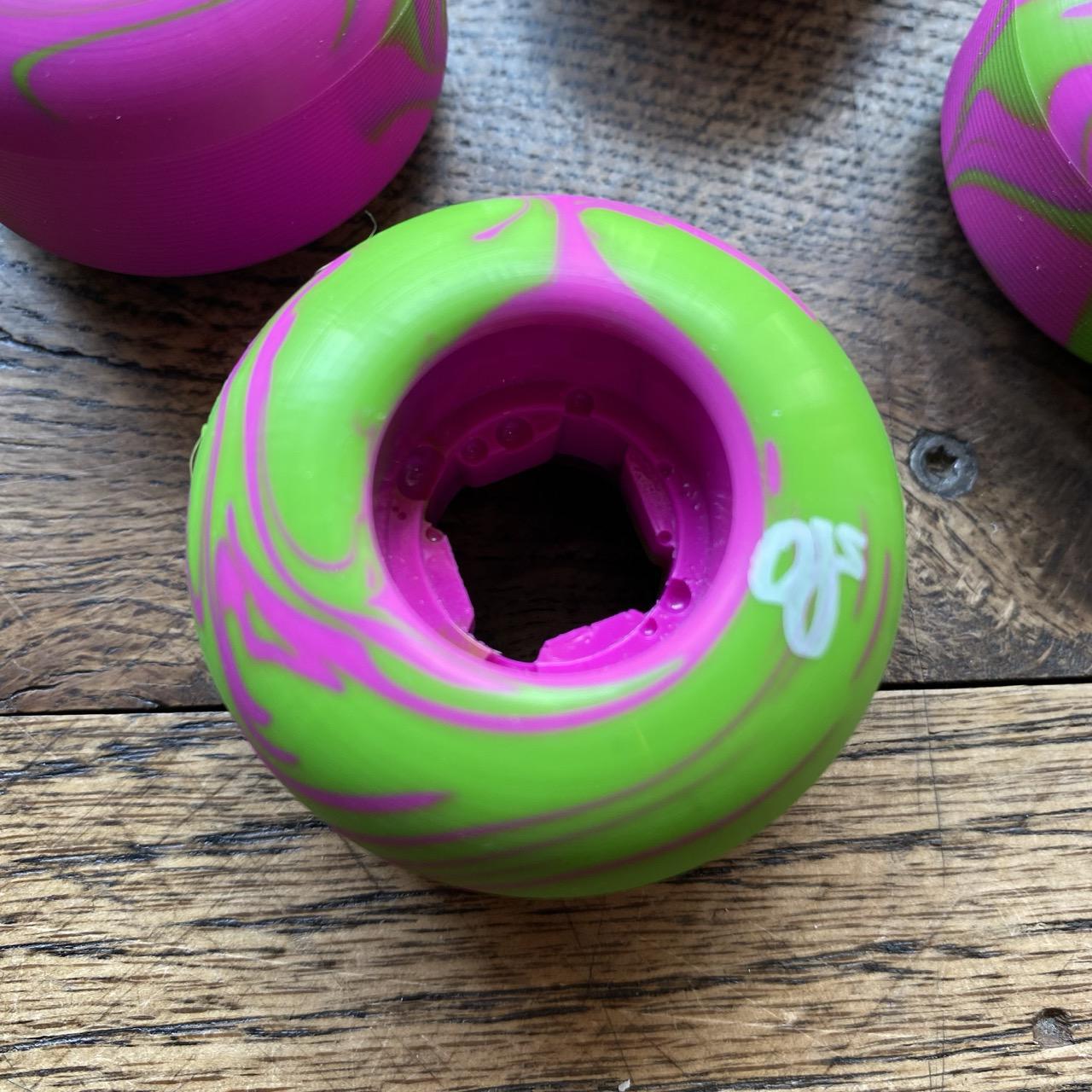 45mm Swamp Wheels Pink Green